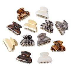 Cuizhiyu marbling hair clip front view shows secure grip for daily hairstyles.