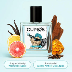 Cupids Original Hypnosis 2.0 application on pulse points for lasting freshness.