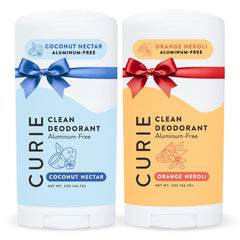 Curie deodorant orange neroli coconut nectar stick for all-day odor protection.