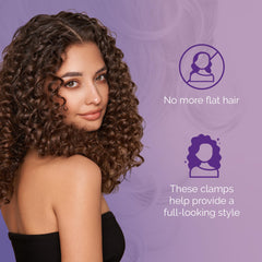 Curl Keeper roller jaw clamps with wide teeth ideal for thick or thin hair types