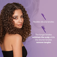 Open cushion design of Curl Keeper Flexy Brush easy cleaning and reduced buildup