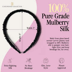 Curlfriend Collective Onyx Comfort Curve glasses-friendly design supports eyewear wearers