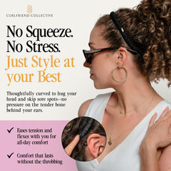 Curlfriend Collective Onyx Comfort Curve silk texture detail for a smooth finish