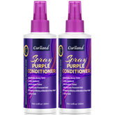 Curlland Purple Leave-In Conditioner Spray bottle—lightweight conditioning for brassy tone control.