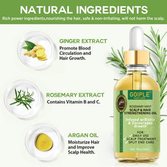 Curlland rosemary-oil-hair-growth bottle emphasizing nourishing oil for healthier, shinier hair.