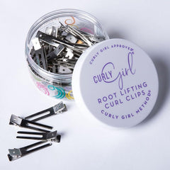 Curly Girl 50 double-prong clip in hair demonstrates crown volume.