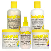 CurlyKids detangle spray bottle pump for quick detangling and smoother morning styling.
