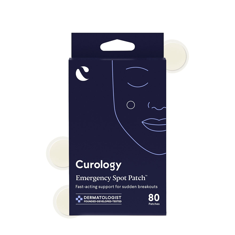 Curology Emergency Spot Patches packaging shows an 80 count box for gifting