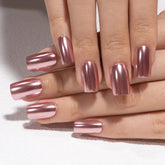 Curvlife mirror-purple soft gel press-on nails with full-cover design for salon-like look