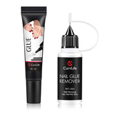 Curvlife semi-solid nail glue 10g application for secure press-on nails.