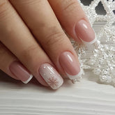 Curvlife Soft Gel Press On Nails natural fit closeup highlights flexible comfort for everyday wear