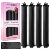 CUTE N BLISS heatless curlers set with satin scarf for overnight damage-free curls.