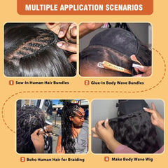 Cuzuzu Brazilian virgin 24-inch bundles length display for versatile styling