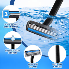 CXYARY stainless steel blades are durable and water-resistant for repeated use.
