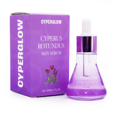 CYPERGLOW Cyperus Rotundus Serum bottle showcasing natural hair reduction.