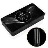 Cycullinyt 250pcs sculpted xxlong square soft gel tips for full cover extensions.