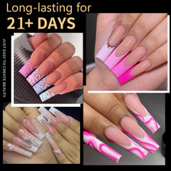 Cycullinyt clear salon-quality soft gel nail tips for natural-looking extensions.