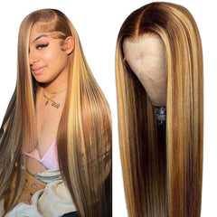 Cypha Ombre lace front wig 28in with natural blend for everyday wear