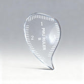 CZJOOY 3Pcs teardrop brow ruler close-up for precise hairstroke mapping and eyeliner guides.