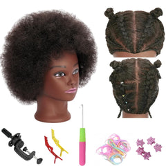 Czrleaty mannequin head's soft hair texture supports easy braiding practice.