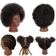 Czrleaty mannequin head with table stand and clips for secure setups.