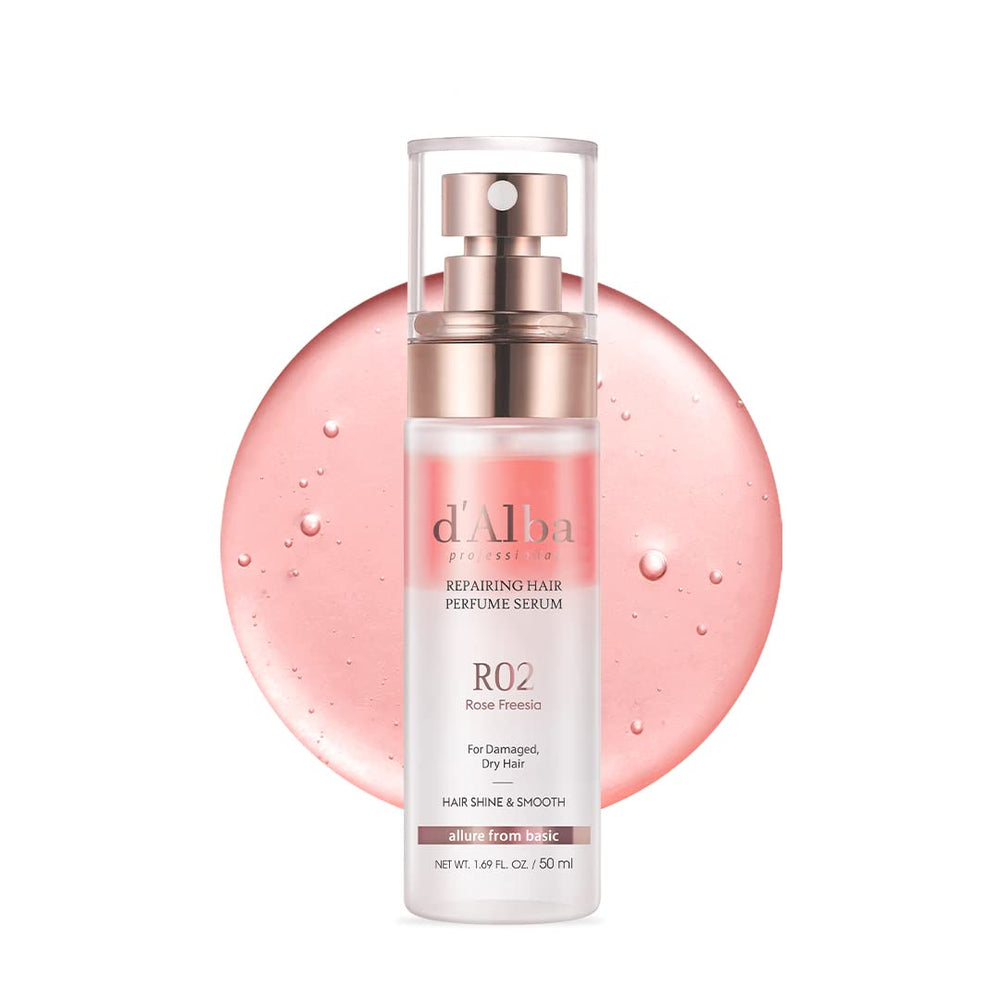 d'alba Piedmont Trufferol serum bottle pour delivers rich nourishment for dry hair
