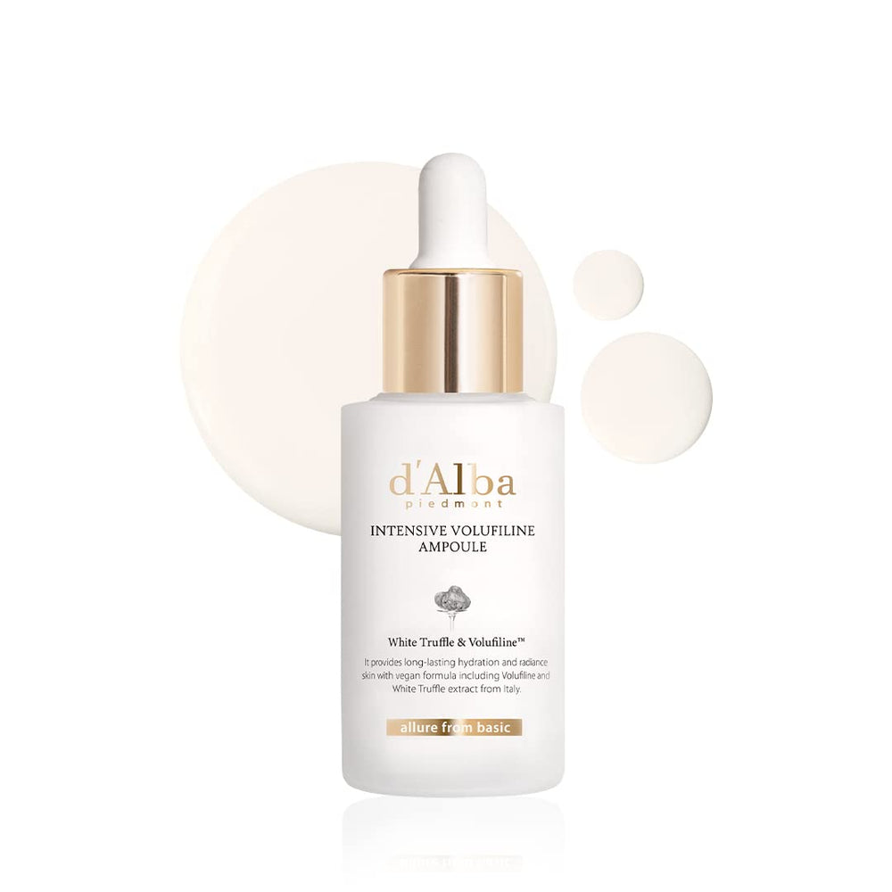 d'alba Piedmont white truffle ampoule bottle delivers intense hydration for dry skin