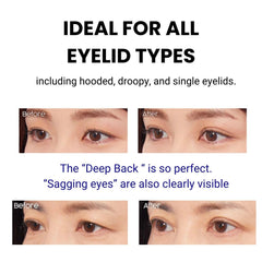 D-UP waterproof eyelid tape stays secure for all day wear in humidity.