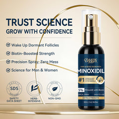 DAAZZS Minoxidil spray application on dry scalp for targeted regrowth
