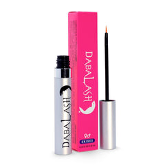 Dabalash lash-brow-serum-bottle shows serum for fuller-looking lashes and brows.
