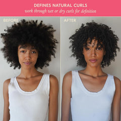 DAE Cactus Fruit 3-In-1 Styling Cream applied to hair for quick styling or prep.