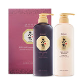 Daeng Gi Meo Ri Ki Gold Premium Shampoo bottle highlights scalp nourishment and moisture.