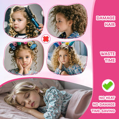 DAGORTE pink sleep styler creates easy morning curls
