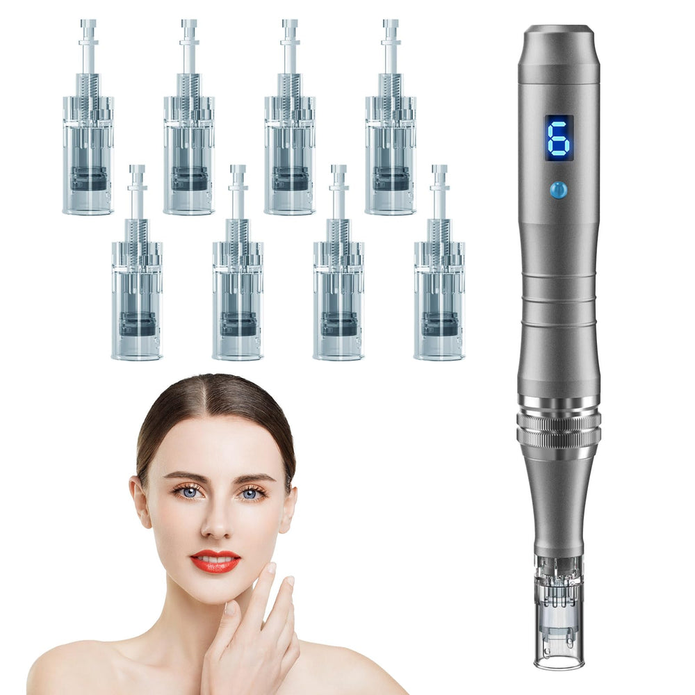 DAHOZE DermaStamp 0.25mm closeup showing gentle micro-strokes for beginners