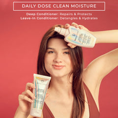 Daily Dose deep-conditioning hair mask jar delivers moisture to color-treated hair.