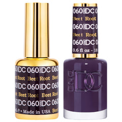 DAISY DND Beet Root gel polish swatch shows rich vampy color for bold nails.