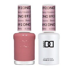 DAISY DND Berry Groove gel polish bottle showing a berry red sheer finish.