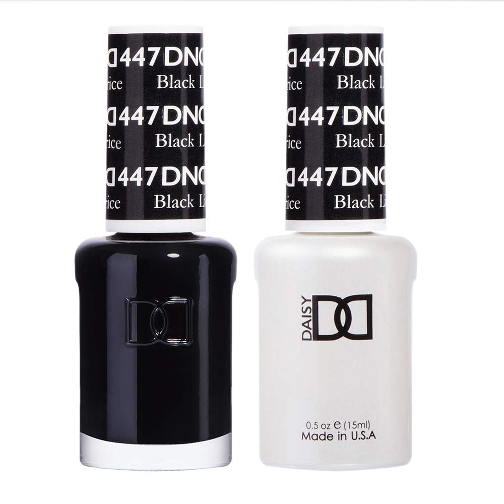 Daisy DND Black Licorice gel bottle delivers a long-lasting, high-shine finish.