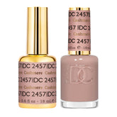 DAISY DND DC Gel Polish Cashmere 2547 bottle showing a sheer peachy mauve shade for a chic manicure