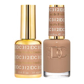 Daisy DND Freckle 312 gel polish bottle close-up for long-lasting manicure.