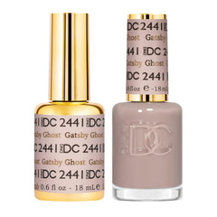 DAISY DND Gatsby Ghost gel bottle shows a sheer color option.