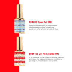 DAISY DND Top Gel 900 No Cleanse cap highlights shiny, residue-free topcoat performance.