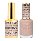 DAISY DND DC Gel Polish Blush Haze 2436 bottle with sheer nude color for everyday wear.