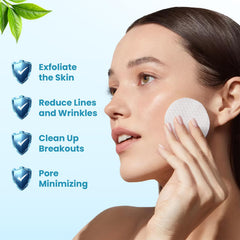 Dalin Glycolic Resurfacing Pad closeup highlights non-woven texture for gentle exfoliation