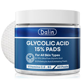 Dalin Glycolic Resurfacing Pads packaging shows 60-count jar for easy use