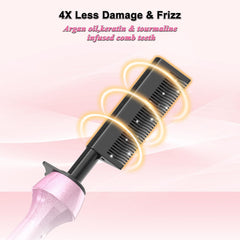 DAN Technology Dan 500F hot comb used on a wig for straightening