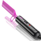 DAN Technology dual-voltage ceramic pressing comb top view for portable styling on the go