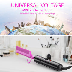 DAN Technology mini hot comb travel case shows compact design for easy packing