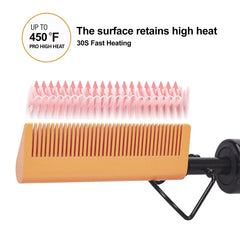 DAN Technology hot comb heats in 30 seconds for fast everyday styling.