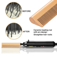DAN Technology dual-voltage hot comb works worldwide for travel styling.
